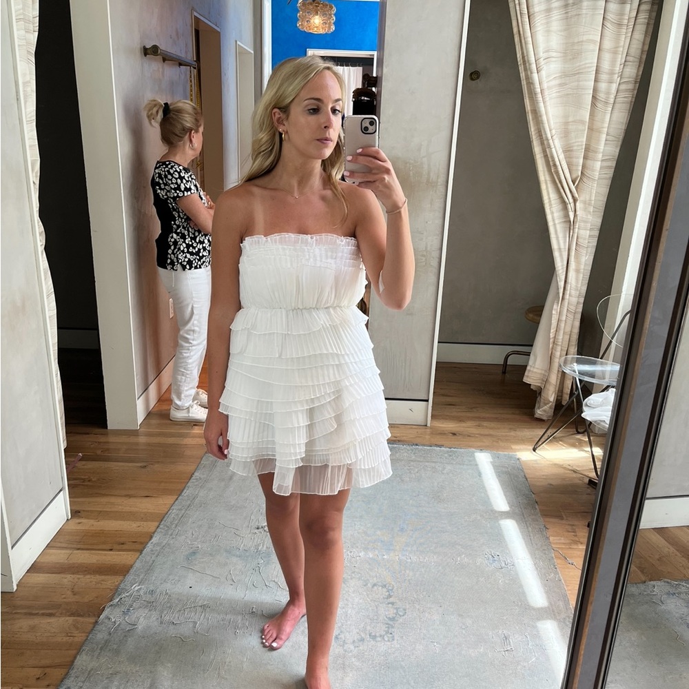 White Tiered Dress from Beholden